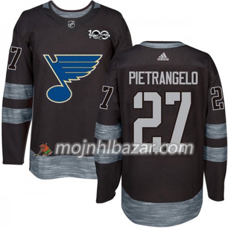 Dresovi St. Louis Blues Alex Pietrangelo 27 1917-2017 100th Anniversary Adidas Crna Authentic - Muške